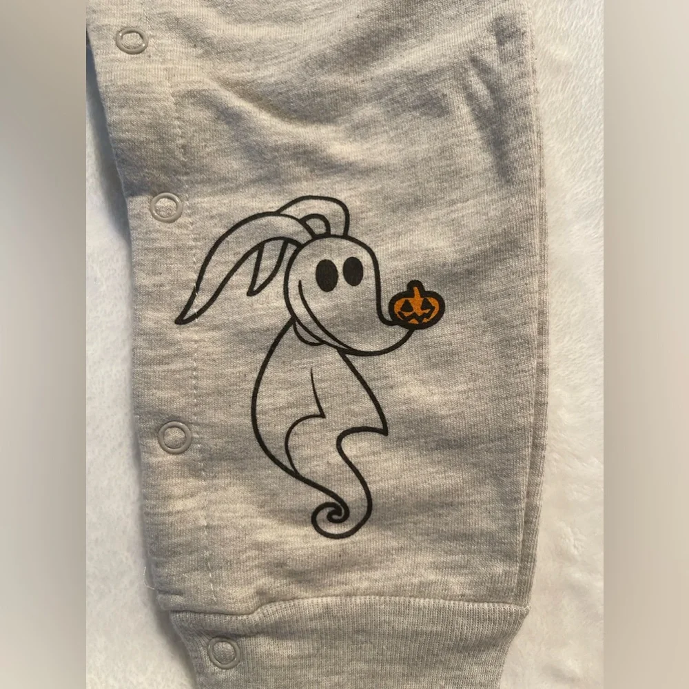 Disney Nightmare Before Christmas Baby Coverall with Hat Set Black & Gray NWT